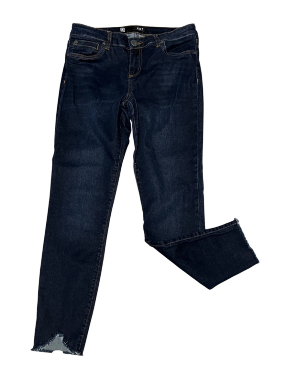 Kut From The Kloth Connie Ankle Skinny Raw Hem Jeans Size 8